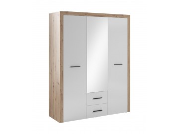 Šatní skříň 3D2S LODOSA dub artisan/bílá