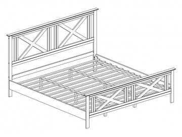 Postel + 2ks noční stolek TEXAS II 180x200 cm barva teak