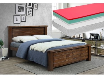 Postel 180x200 cm BAYERN + 2 ks matrace 90 cm LITERA 90