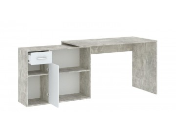 Psací stůl 1D1S SORIA beton/bílá