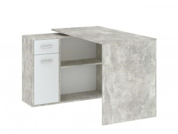 Psací stůl 1D1S SORIA beton/bílá