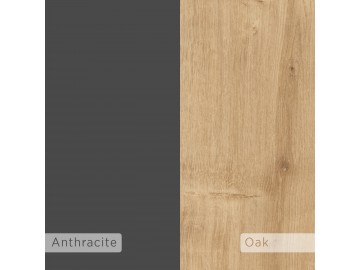 GAIA, věšákový panel, antracit / dub
