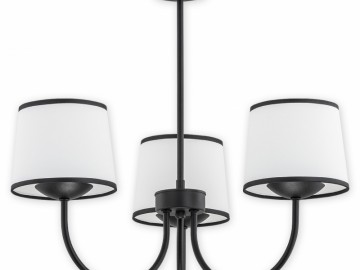 Lemir Lustr do obyváku O2793 W3 CZA Lume lustr 3 ramenný, černá matná