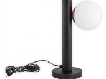 Lemir Stolní lampa O2818 L1 CZA Ente lampička, černá matná + měď