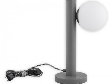 Lemir Stolní lampa O2818 L1 SZA Ente lampička, šedá matná + nikl
