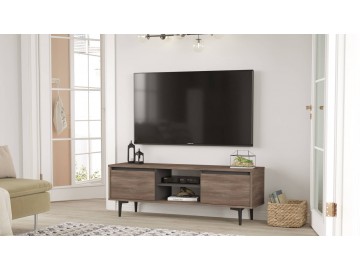 ASPERE TV skříňka, ořech Cura + antracit