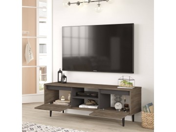 ASPERE TV skříňka, ořech Cura + antracit