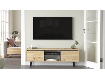 ASPERE TV skříňka, dub Left + antracit