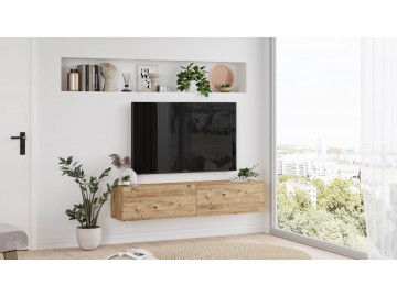 HARID závěsný TV stolek, barva borovice