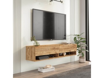 LISAKU závěsný TV stolek, barva borovice