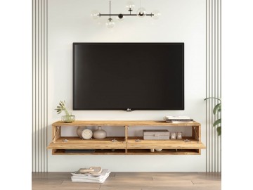 LISAKU závěsný TV stolek, barva borovice