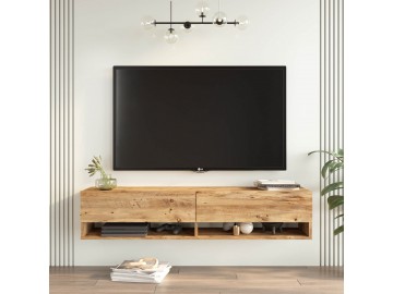 LISAKU závěsný TV stolek, barva borovice