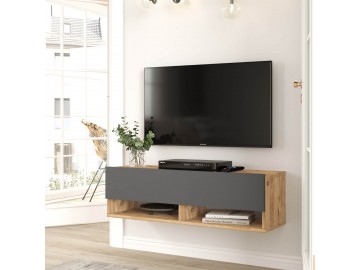 IMAVERE závěsný TV stolek, barva borovice + antracit