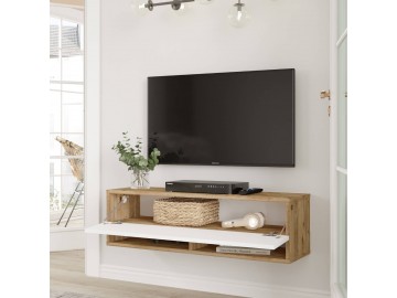 IMAVERE závěsný TV stolek, barva borovice + bílá