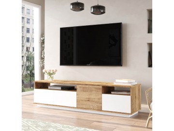 MANDRA TV skříňka, barva borovice + bílá