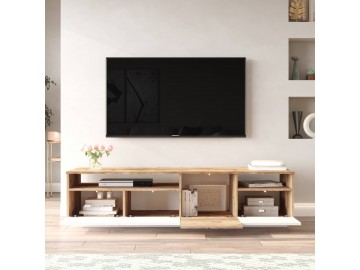 MANDRA TV skříňka, barva borovice + bílá