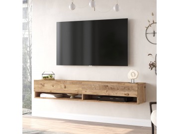NARTU závěsný TV stolek, barva borovice