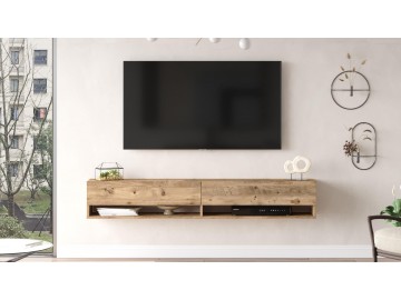 NARTU závěsný TV stolek, barva borovice