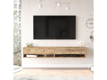 NARTU závěsný TV stolek, barva borovice