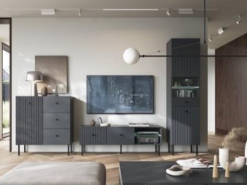 Komoda 2D3S ALMONTE antracit