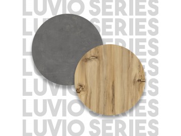 SIMUNA regál, barva beton + dub Left