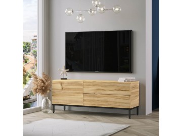 UDRIKU TV skříňka, barva dub Left + černá