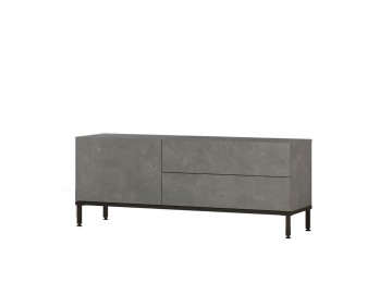 UDRIKU TV skříňka, barva beton + černá