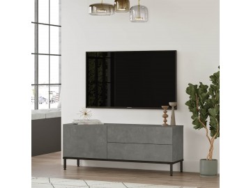 UDRIKU TV skříňka, barva beton + černá