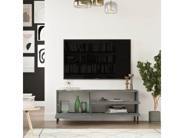 UDRIKU TV skříňka, barva beton + černá