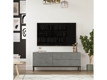 UDRIKU TV skříňka, barva beton + černá