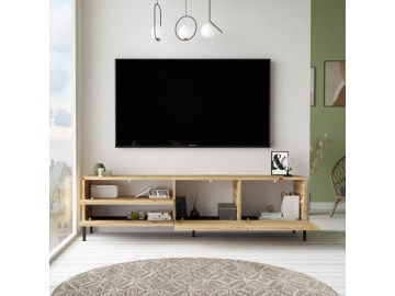 ULEKO TV skříňka, barva dub Left + černá
