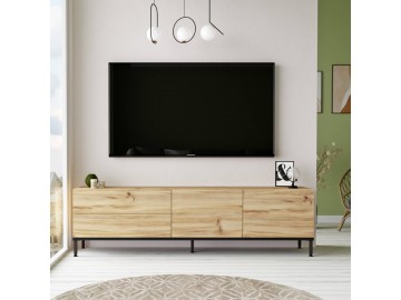 ULEKO TV skříňka, barva dub Left + černá