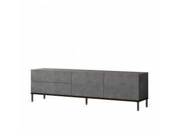 ULEKO TV skříňka, barva beton + černá