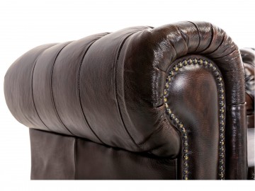 Křeslo Chesterfield Classic 1 kůže hnědá