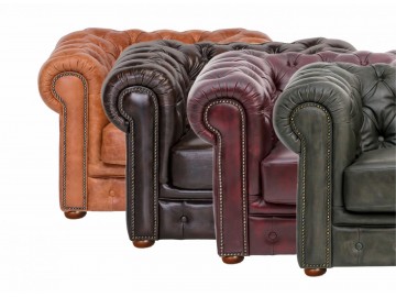 Křeslo Chesterfield Classic 1 kůže zelená
