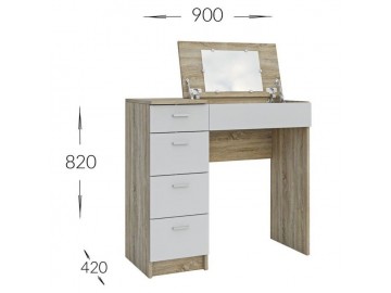 Pracovní/toaletní stolek CHARM barva činčila grey