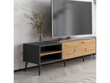 VELOS TV stolek na nožičkách, dub Artisan / antracit