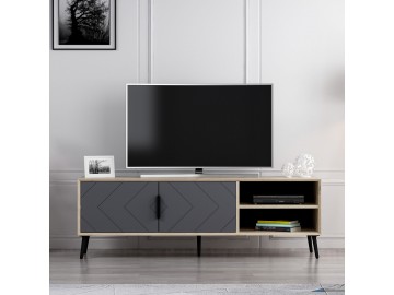 HRISI TV stolek na nožičkách, dub / antracit