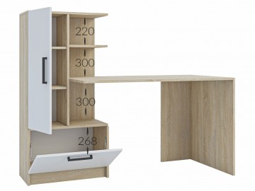 Pracovní stůl PRIVAS pravý barva artisan/antracit