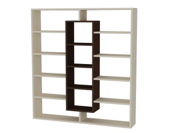 BULDAN designová knihovna, maple/wenge