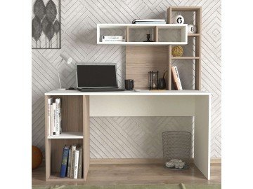 ZAKIMI designový psací stůl, bílá/cordoba