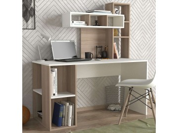 ZAKIMI designový psací stůl, bílá/cordoba