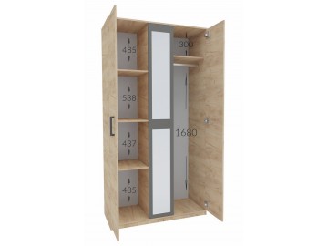Ložnicová sestava BOXBY, barva bílá mat/dub coastland satin