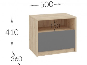 Ložnicová sestava BOXBY, barva dub kraft zlatý/grafit šedý