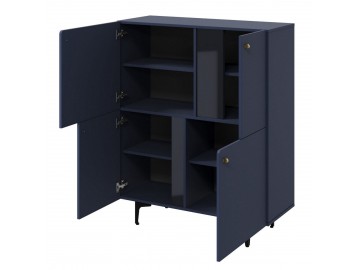 Komoda 4D KARLINO (CS-01), barva tmavě modrá