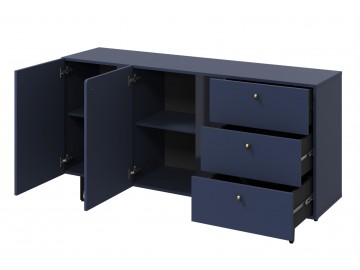 Komoda 2D3S KARLINO (CS-02), barva tmavě modrá