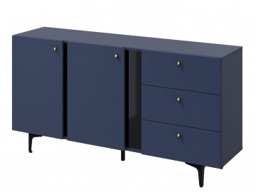 Komoda 2D3S KARLINO (CS-02), barva tmavě modrá
