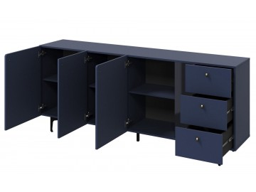 Komoda 3D3S KARLINO (CS-03), barva tmavě modrá