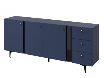 Komoda 3D3S KARLINO (CS-03), barva tmavě modrá