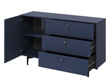 Komoda 1D3S KARLINO (CS-04), barva tmavě modrá